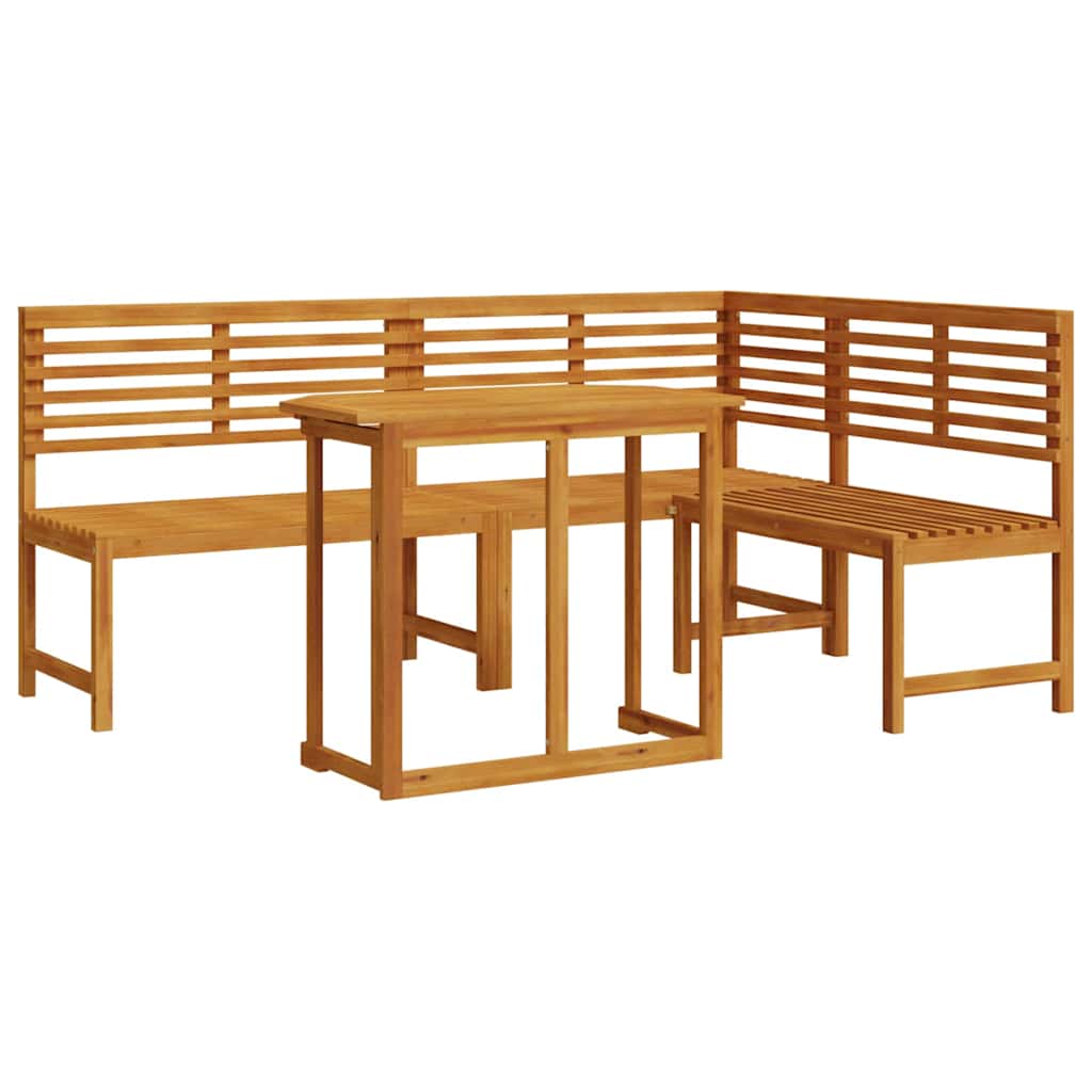 3-teiliges Garten Bistro Set - stabiler Akazienholz